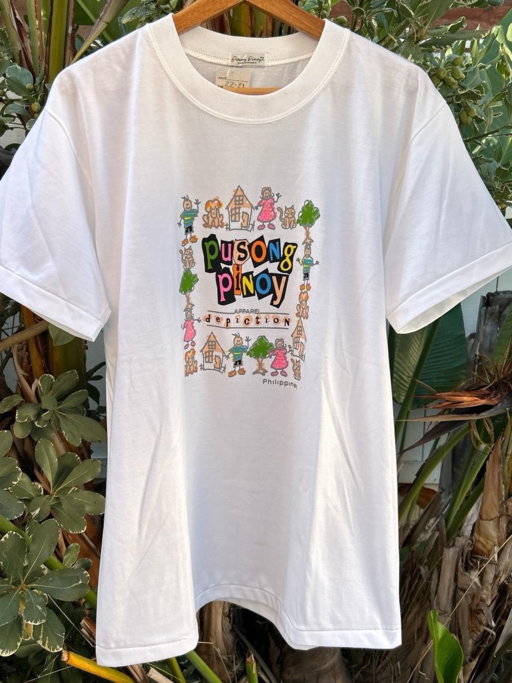 Vintage 90s Pusong Pinoy Philippines T Shirt XL NWT Cartoon Graphic